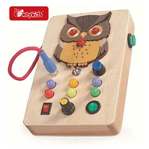 Popular Educational Magnetic Fishing Game Wooden LED Busy